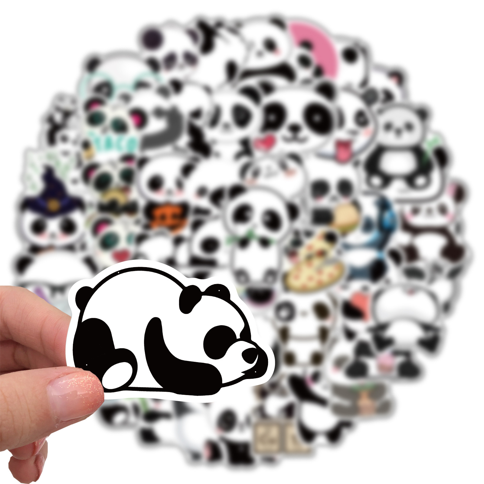 

50Pcs Cute Panda Animal Stickers Decals DIY Diary Guitar Phone Scrapbook Laptop Car Funny Cartoon Toys Kids Sticker Gift