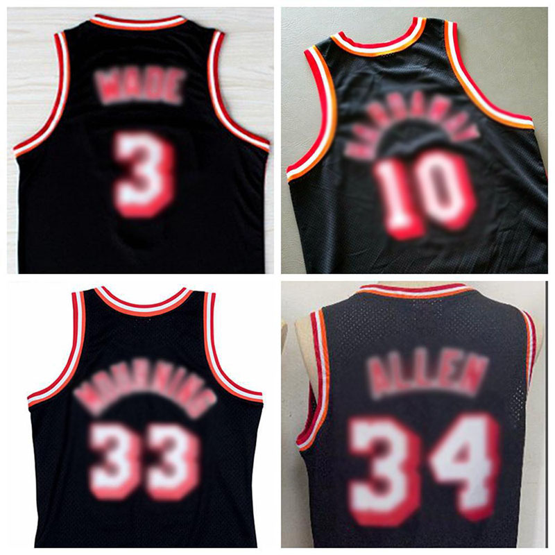 

Retro Dwyane Wade Alonzo Mourning Tim Hardaway Ray # Allen Miami College Basketball Jersey All Stiitched -2XL Free Shipping, As picture show