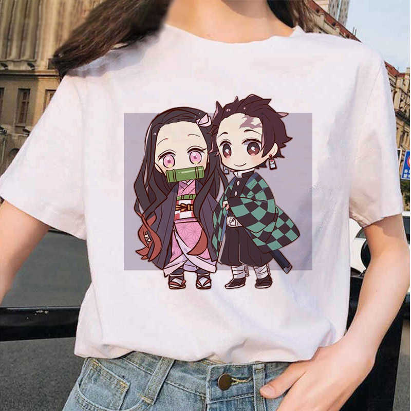 

Demon Slayer T Shirt Women Graphic Streetwear Tshirt Kimetsu No Yaiba Clothes Japanese Female Anime T-shirt Top Tees X0527, 20616