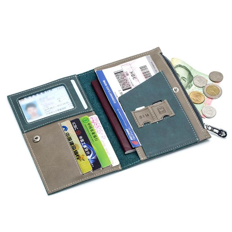 

Driver License Leather Bifold Wallet Zipper Coin Purse Cash Pocket A69C, Black