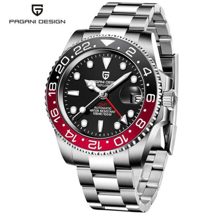 

U1 Factory High-end Men's Watch GMT II Stainless Steel Strap 2813 Automatic Mechanical Movement Watch Sapphire Waterproof Watch Free Shippin, Slivery;brown