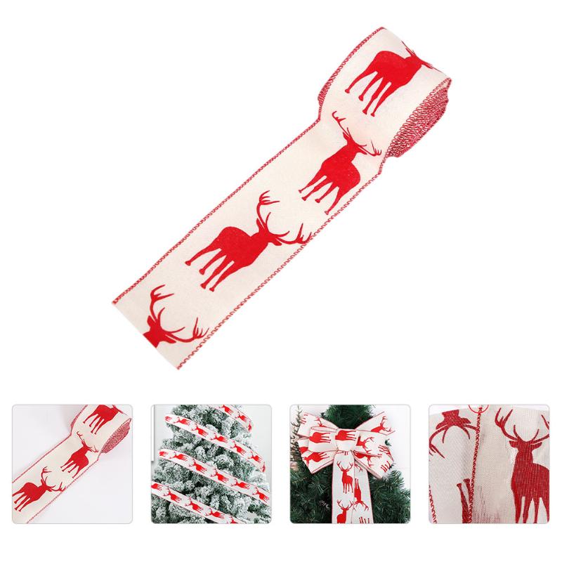 

Christmas Decorations 1 Roll Of Party Ribbon Decors Xmas Linomple Decorative Ribbons