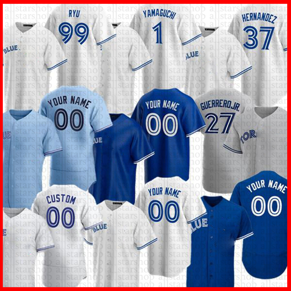 

Custom 27 Vladimir Guerrero Jr. Jersey Bo Bichette 2021 George Bell Joe Carter Roberto Alomar Justin Smoak Morris Martin Donaldson Baseball Jerseys, Men´s color 2