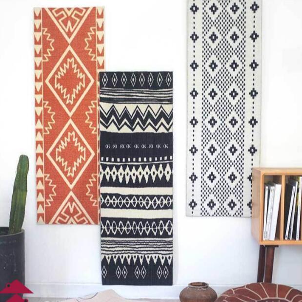 

Carpets Moroccan Area Rugs Nordic Geometric Living Room Soft Flannel Bedroom Bedside Blanket Non-Slip Kitchen Door Mat Tatami, K-3