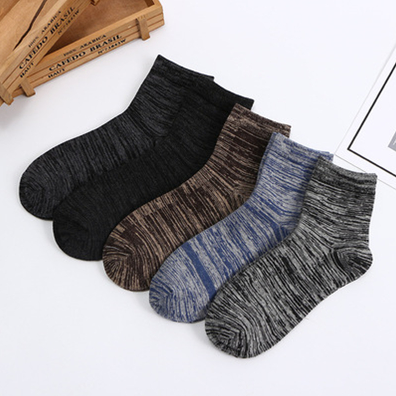 

Thin Socks Long Deodorize Cotton Boy 'S Sock Casual Wear Colorful Stocking Pattern Men, Black