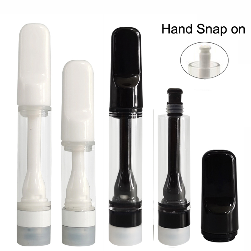 

Lead FREE Full Ceramic Disposable Vape Pens 0.8ml 1ml Premium Thick Oil 510 Thread Cartridges Hand Snap on Glass Tank Carts Atomizer