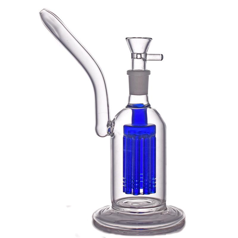 

14mm Glass Dab Oil Rigs Thick Water Bong Eight Arms Tree Percolater Glass Water Bongs Oil Burners New Dab Rigs with glass oil rig bong