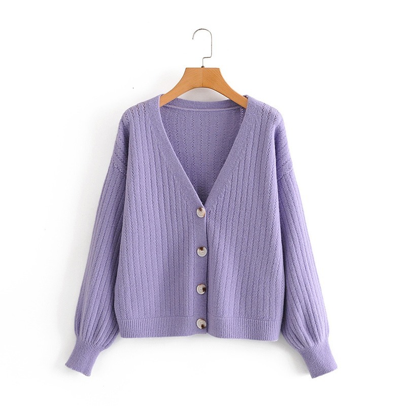 

2021 New Knitted Sweaters Long Sleeve V-neck Cardigans Single Breasted Women Autumn Korean Female Solid Casual Loose Sweater S4hz, Orange