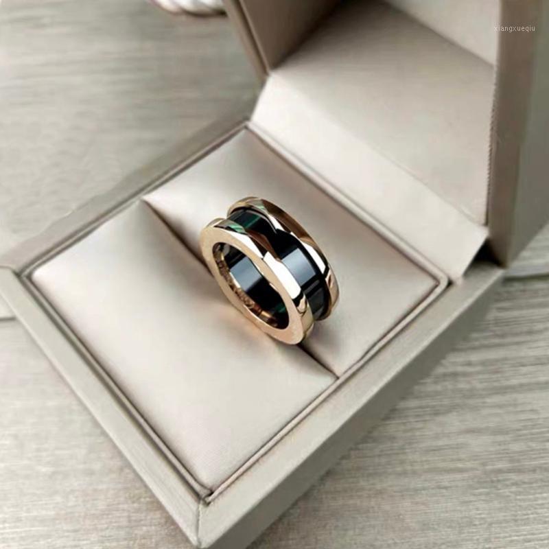

Cluster Rings Titanium Steel Anti Allergy Ring Original Design Fashion Brand Jewelry Men's And Women's Couple Gifts, Golden;silver
