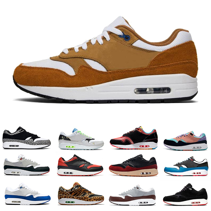 

2022 1 mens running shoes sneakers Brown White Schematic White Gum Wheat University Blue UNC Sketch To Shelf Sean Wotherspoon Patch men women trainers sports shoe, Orange