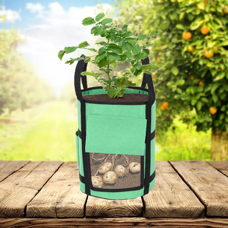 

Planters & Pots Potato Planting Bag Home Garden Non-woven Fabric Tools Grow Bags