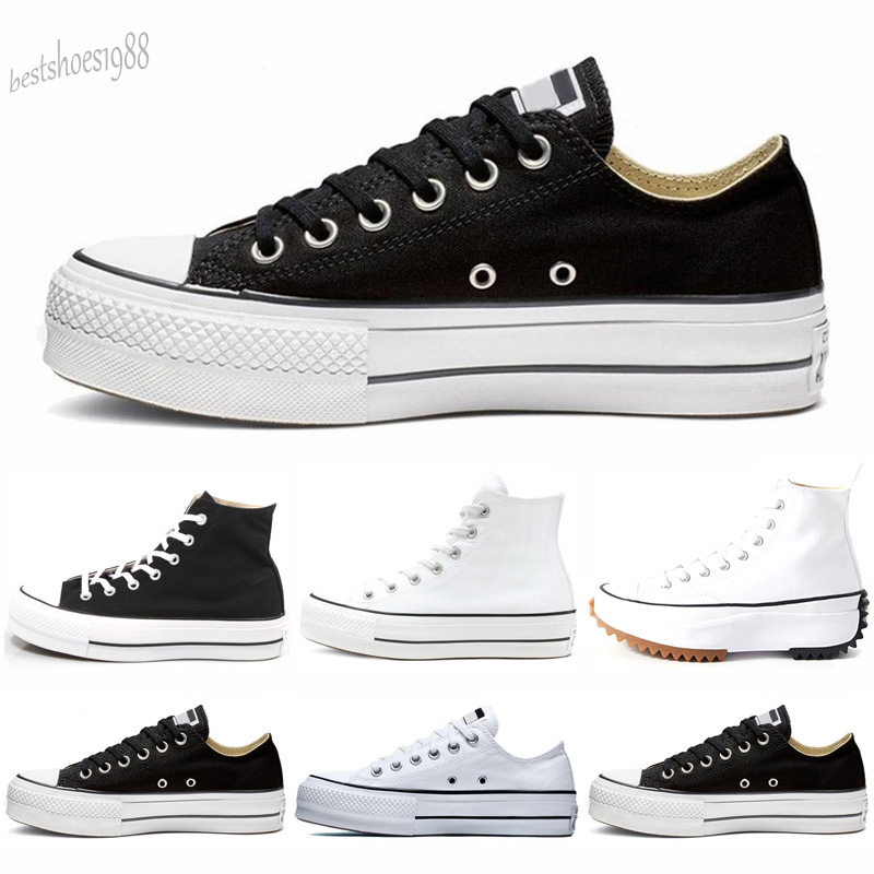 

2021 Canvas 1970s casual Shoes platform Hi Reconstructed Slam Jam Triple Black White High Low Mens Women Sport Sneakers 36-44, Color 1