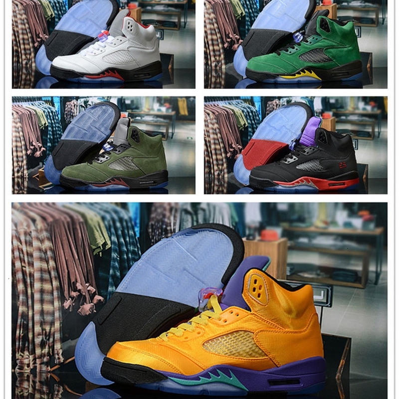 

5 SE Oregon Ducks Michigan Fire Red CDP Basketball Shoes Good Quality 5s Satin Bred Yellow Men Sports Fashion Sneakers, Shipping link