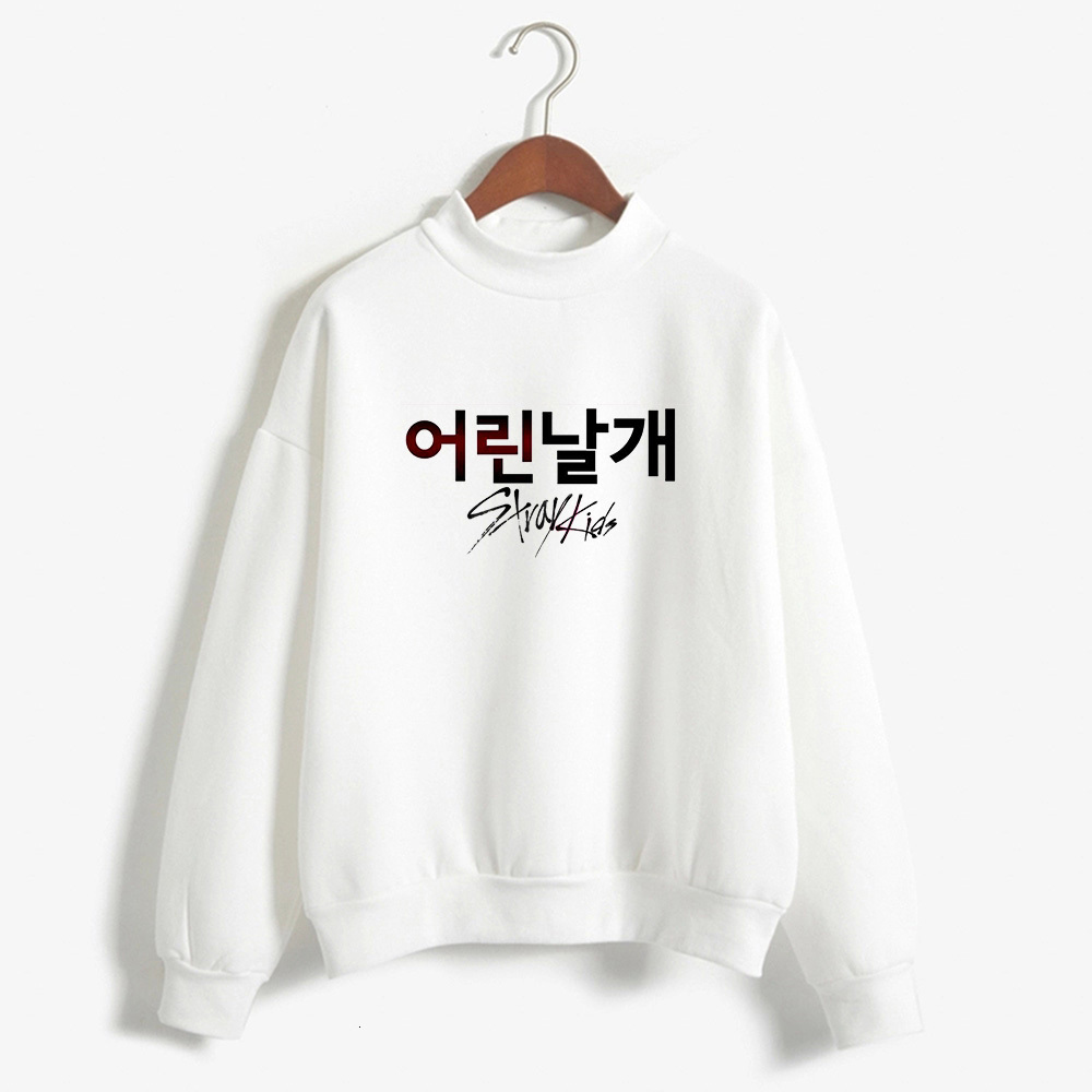 

2021 New k Pop Hoodie Sweatshirts Harajuku Ulzzang Schoolgirl K-pop Stray Kids Sweatshirt Tops Streetwear Women 9onx, Navy blue.