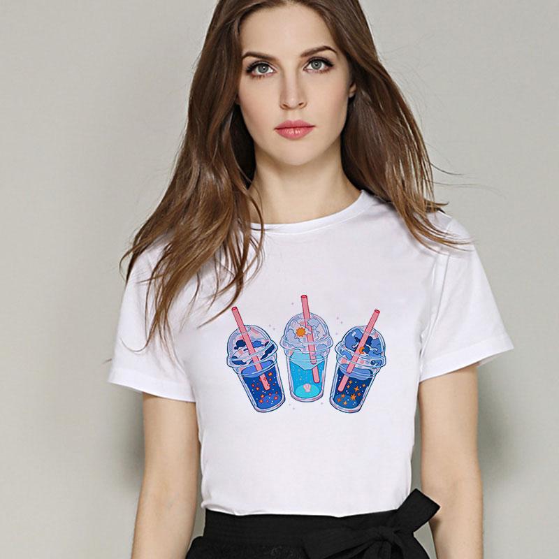

Women' T-Shirt Refreshing Drink Kawaii Graphic Printied Tees Summer Harajuku Top Women Clothes 2021 Fashion Funny Streetwear T Shirt Tumblr, 2029-gray