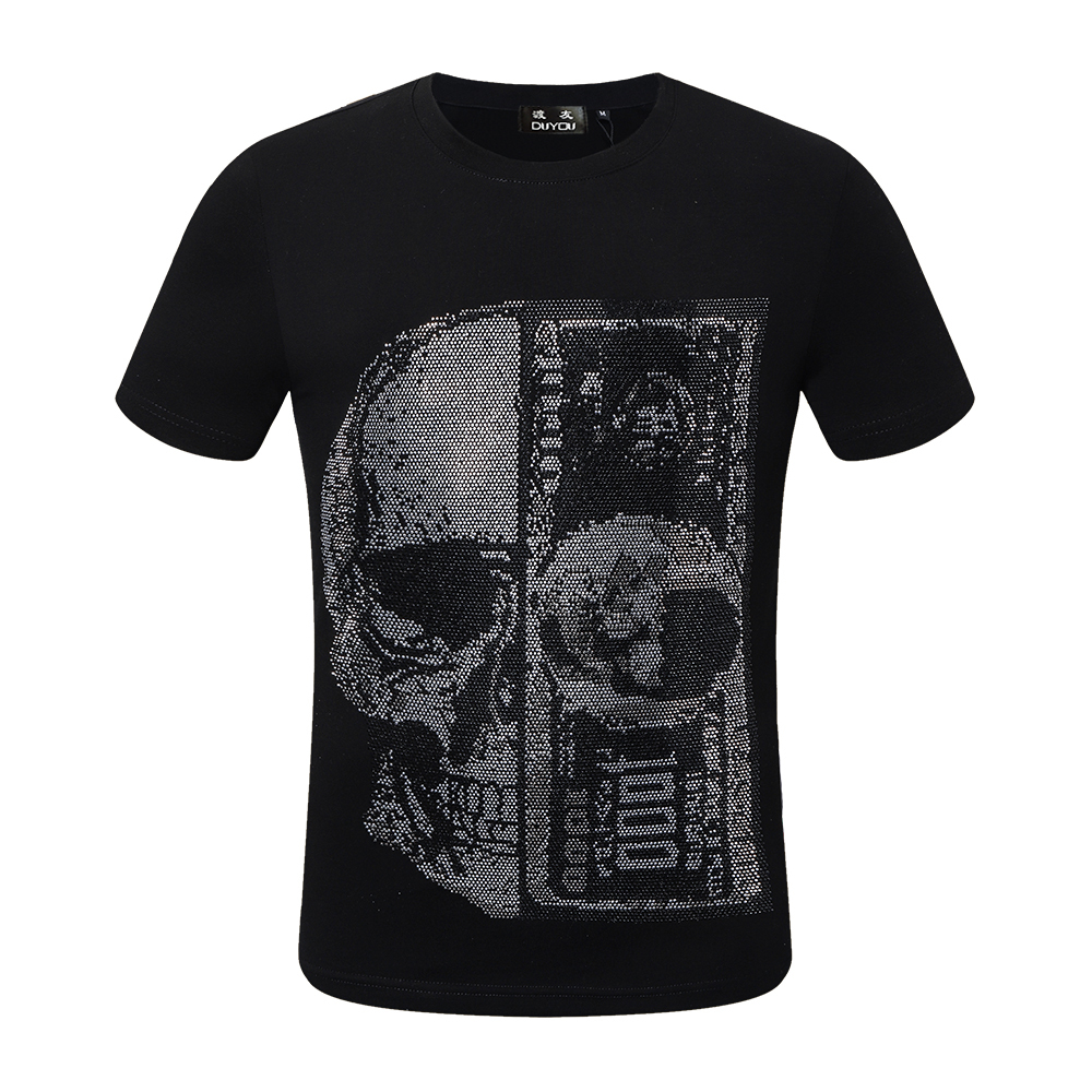 

2021 New Men's Summer 100% Cotton T-shirt Round Neck Ss Dollar Rock t Shirt Pp|459202548 Lwix, Black