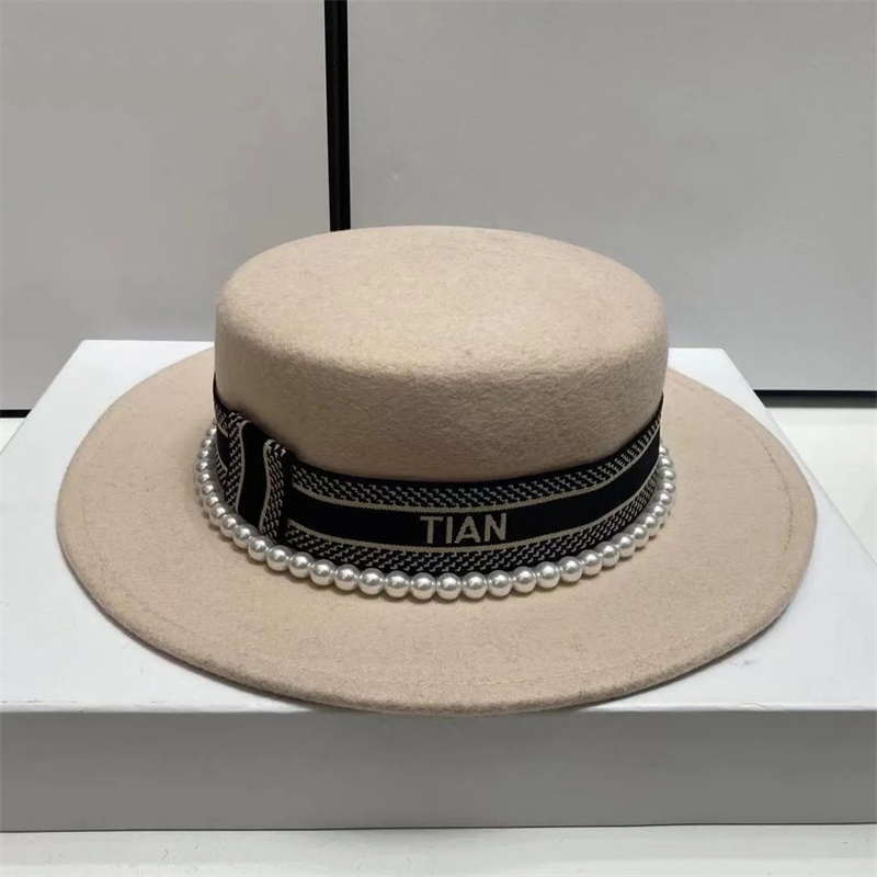 

Luxury Men Designer Wool Hat Brand High Quality Fashion Letter Bucket Hat Black Fedora Hats For Women Flat Wool Fitted Caps Winter, Blue;gray