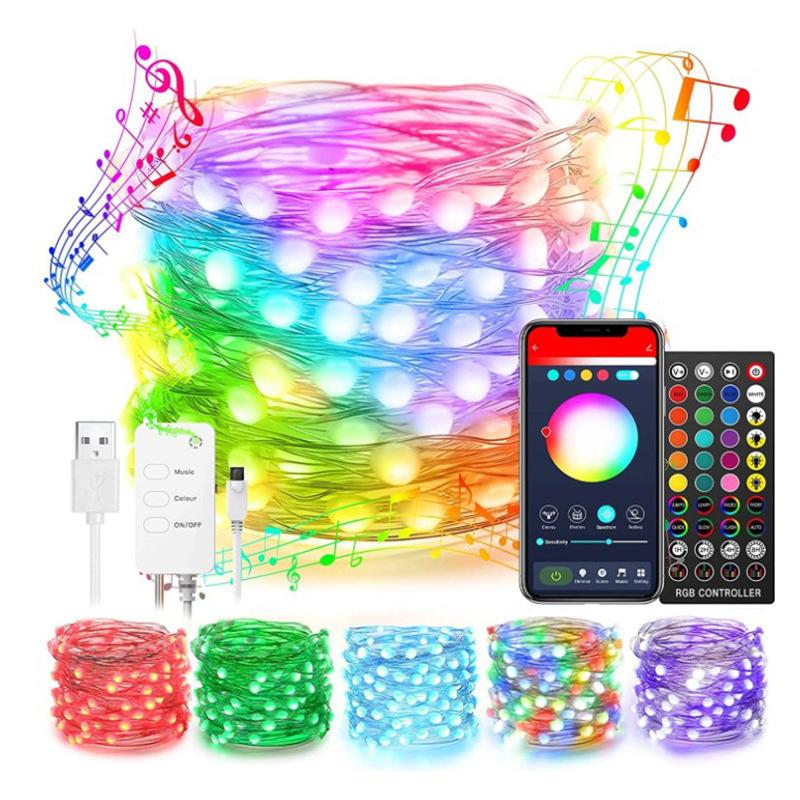 

FROGBRO Led Battery Bluetooth Christmas Lights String Decoration for Party Holiday Wedding Garland Fairy Outdoor Wire Festival