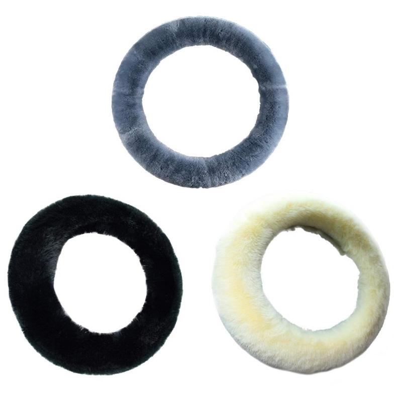 

Steering Wheel Covers Plush Car Fuzzy Cover Winter Warmer Auto Interior Accessories