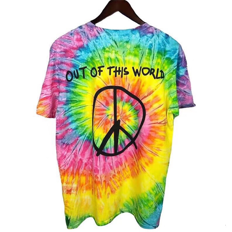 

2021 New Camiseta Para Homens Mulheres, Travis Scott Europa, Gravata e Tintura 1:1, Melhor Qualidade, Gola Redonda Astroworld Yg6a