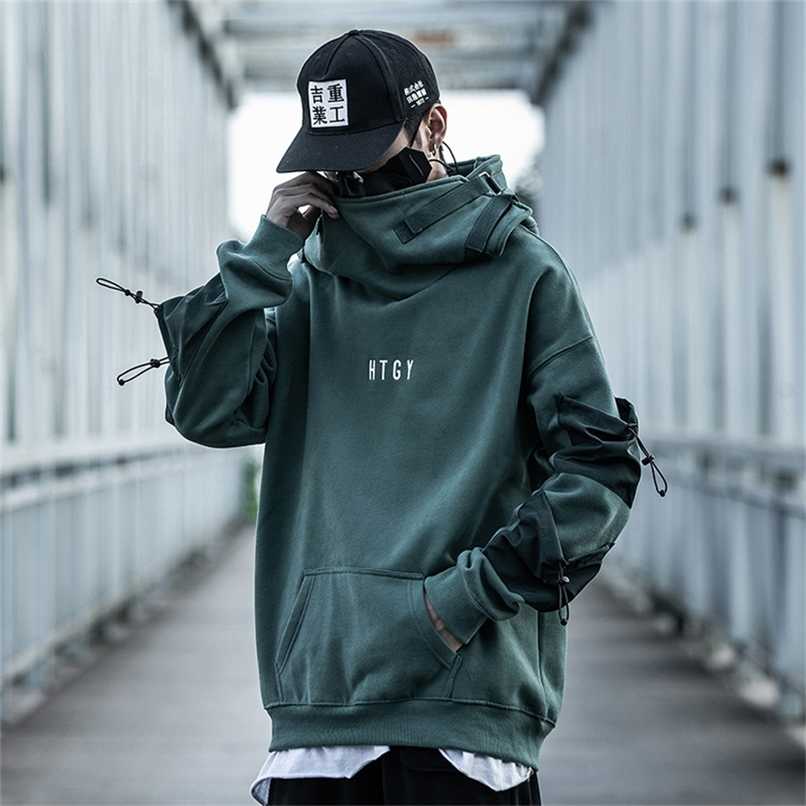 

Techwear Hoodie Men Japanese Streetwear Clothing 211014, Black