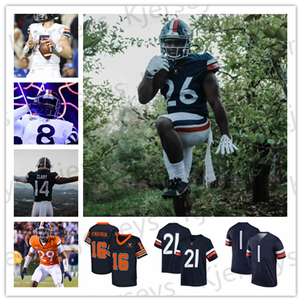 

Custom 2021 Football Virginia Cavalier College UVA Jersey Brennan Armstrong Billy Kemp IV Nick Jackson Wayne Taulapapa Lavel Davis Jr. Jana, As