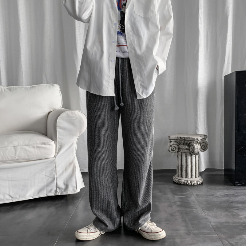 

2021 New Autumn Corduroy Men's Fashion Retro Casual Wide-leg Men Streetwear Korean Loose Hip-hop Straight Pants Mens Trousers Kb0i, Khaki