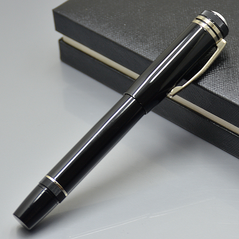 

High quality Inheritance 1912 Collection Black Metal Roller ball pen Stationery office school supplies Writing smooth with serial number, As picture shows