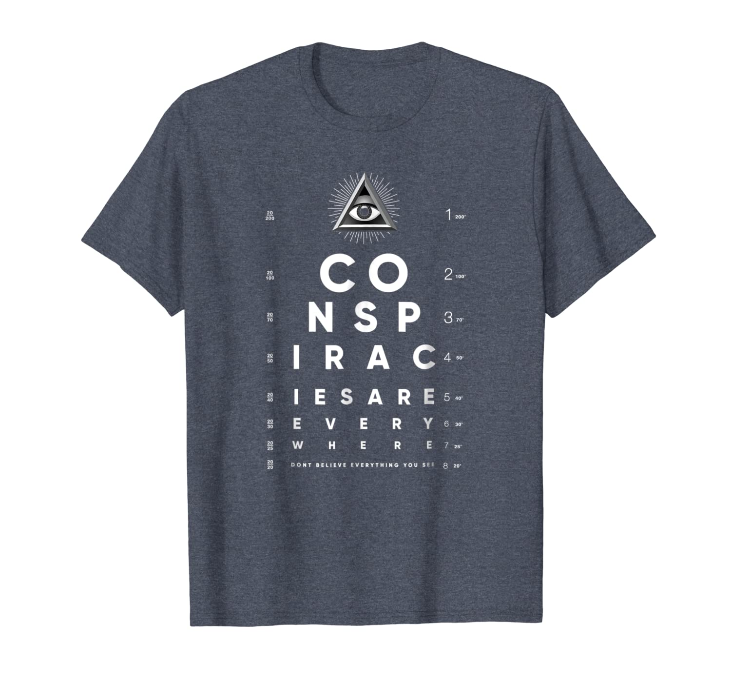 

shane dawson all-seeing eye chart conspiracy t-shirt, White;black