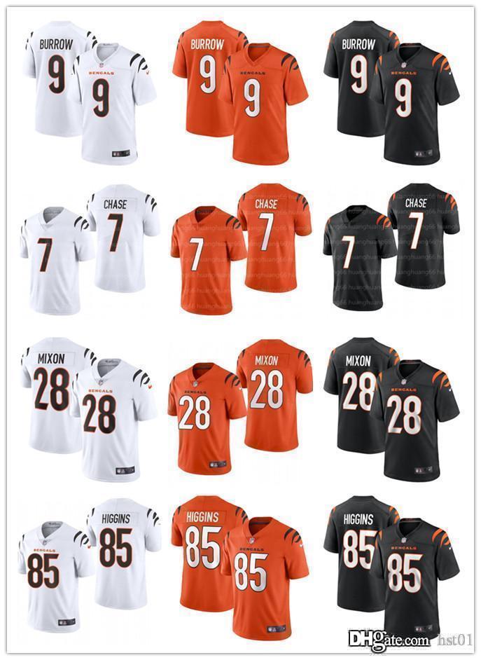 

Men Women Youth CincinnatiBengalsjersey 9 Joe Burrow 7 Ja'Marr Chase 28 Joe Mixon 83 Tyler Boyd 85 Tee Higgins Football Jer, Color