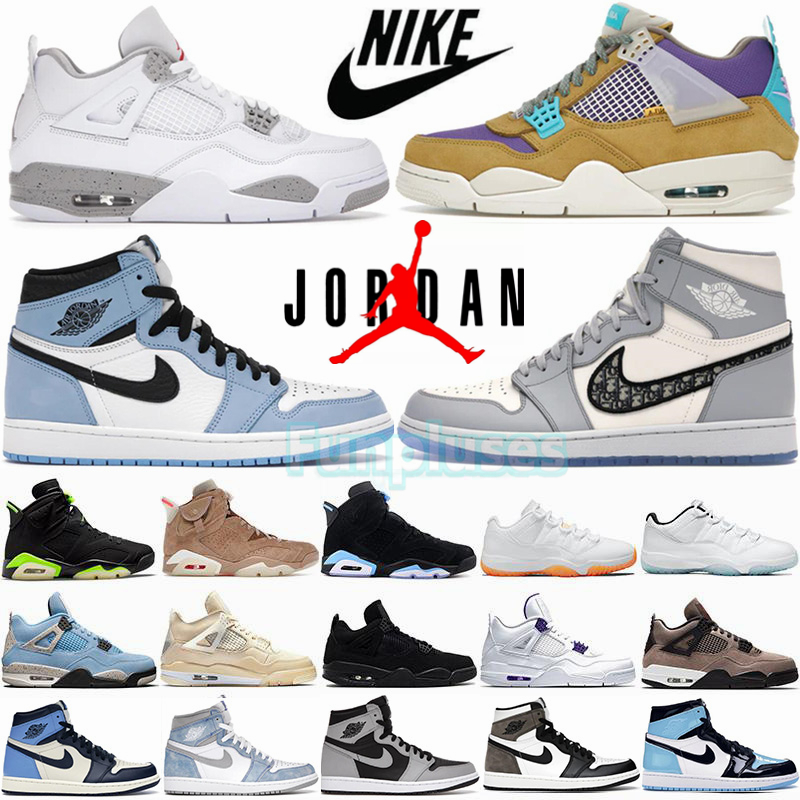 

Air Jordan Retro 4 4s Mens Basketball Shoes Jumpman Tech White Oreo Back Cat Off Sail 1 1s University Blue Mocha Travis Scott 6 6s UNC 11 11s Womens Trainers Sneakers, Paris