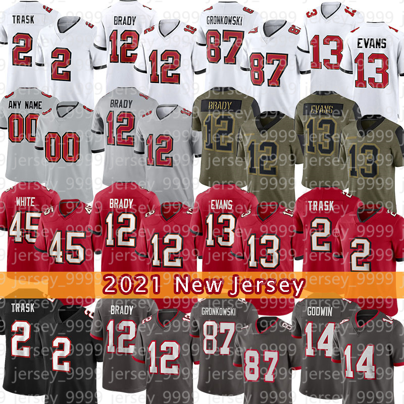 

Tom Brady Rob Gronkowski 2 Kyle Trask Jersey Tampa''Bay''Buccaneers''Mike Evans Chris Godwin Devin White Antoi, Black;red
