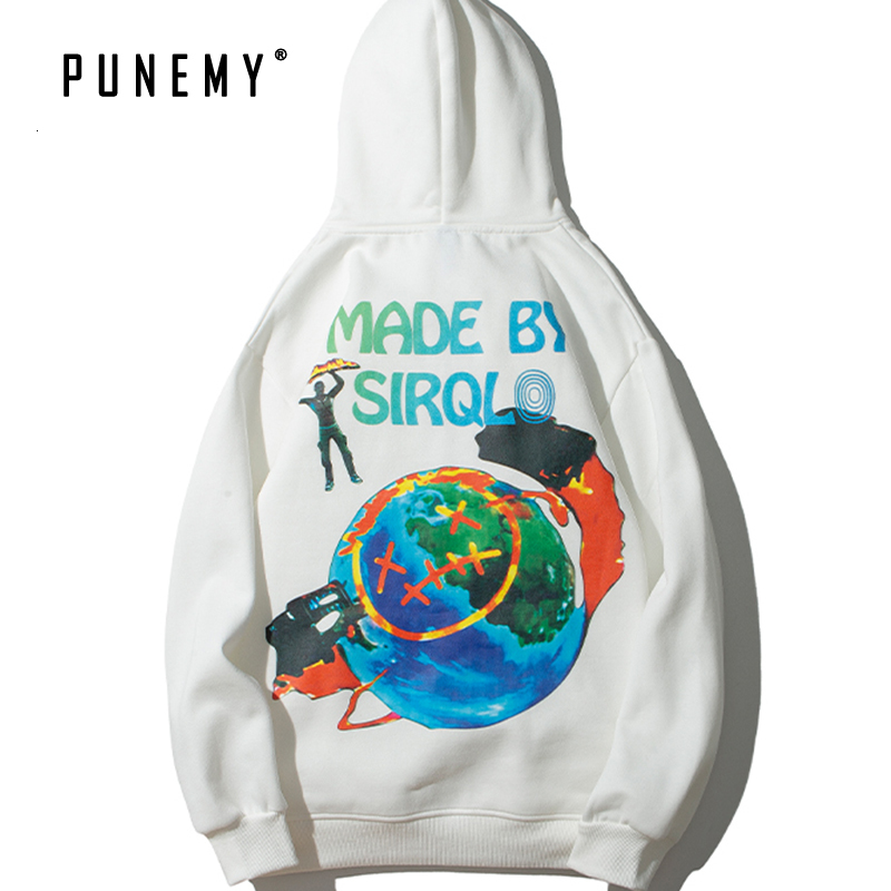 

2021 Men Hoodie Hip Hop Pattern Print Oversize Streetwear Autumn New 100% Cotton Harajuku Pullover Sweatshirt Mens Hoodies 4tof, Black