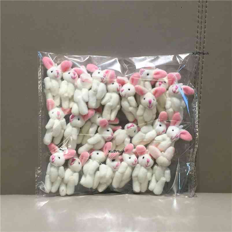 

24PCS Little 4.5CM Rabbit Toy , Accessories Soft Plush Stuffed TOY DOLL 210728, 24pcs rabbit