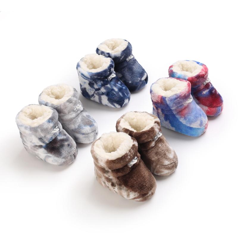 

Boots Born Warm Cotton Girl Boy Casual Shoes The First Batch Of Walker Camouflage Anti-Skid Soft Soled Winter, Black;grey