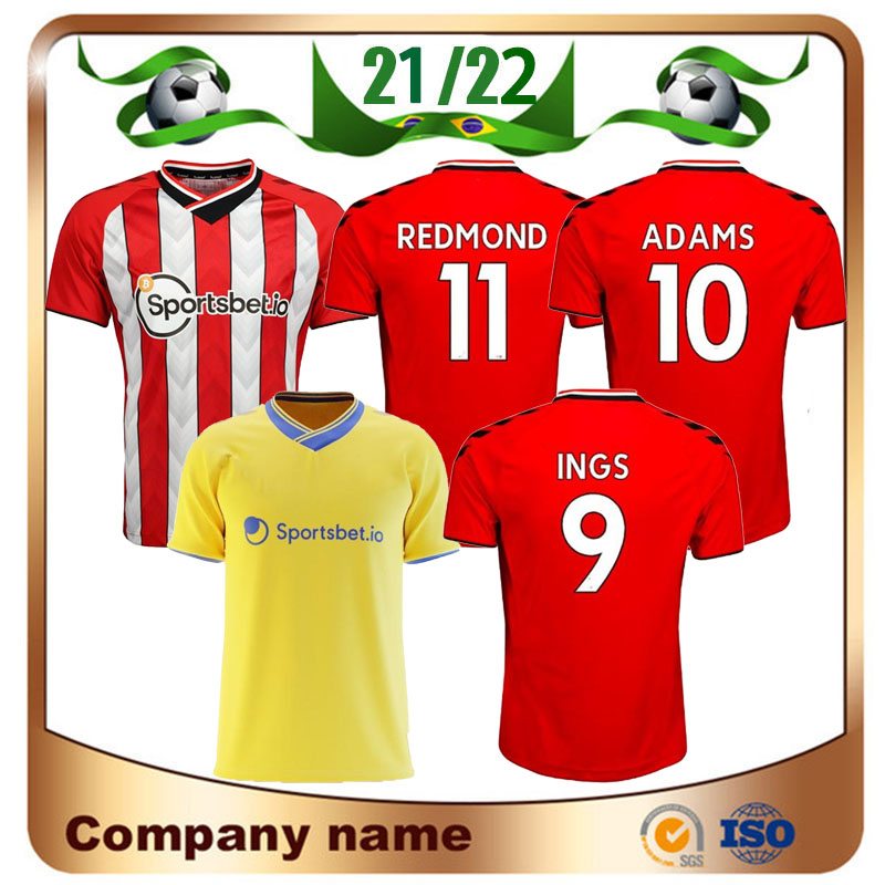 

21/22 INGS WARD-PROWSE South Ampton Soccer Jerseys 2021 Home VESTERGAARD ARMSTRONG ADAMS ROMEU REDMOND DIALLO Away Football Shirt uniform, Home patch