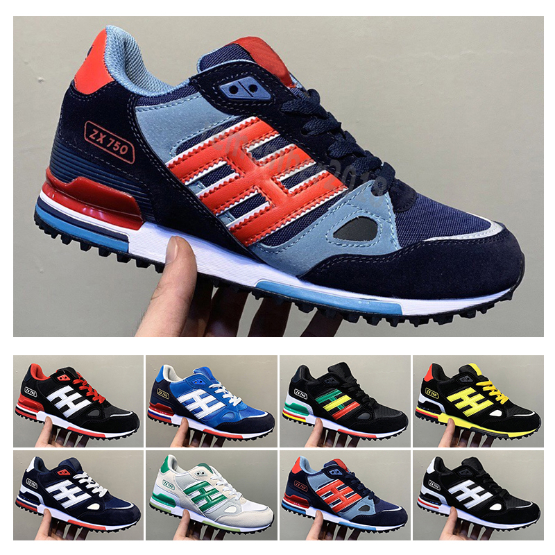 

2021 wholsale EDITEX Originals ZX750 Sneaker Mens Running Shoes s zx 750 for Men Women Platform Athletic Fashion Casual Chaussures 36-45 RE84, # 1