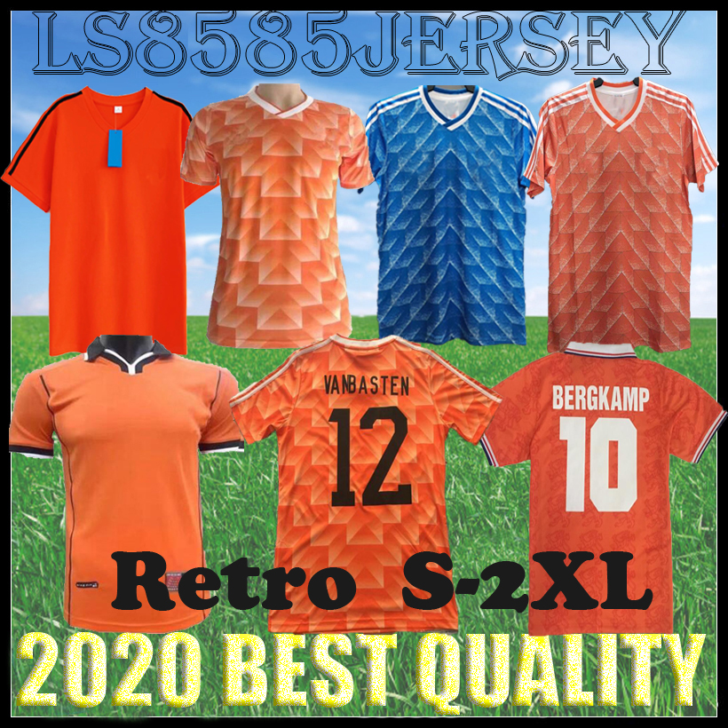 

Retro 1988 89 91 95 96 Soccer Jersey Netherlands Marco Van Basten Gullit 97 98 Voetbal Shirt Seedorf Bergkamp Holland 1988 thai quality