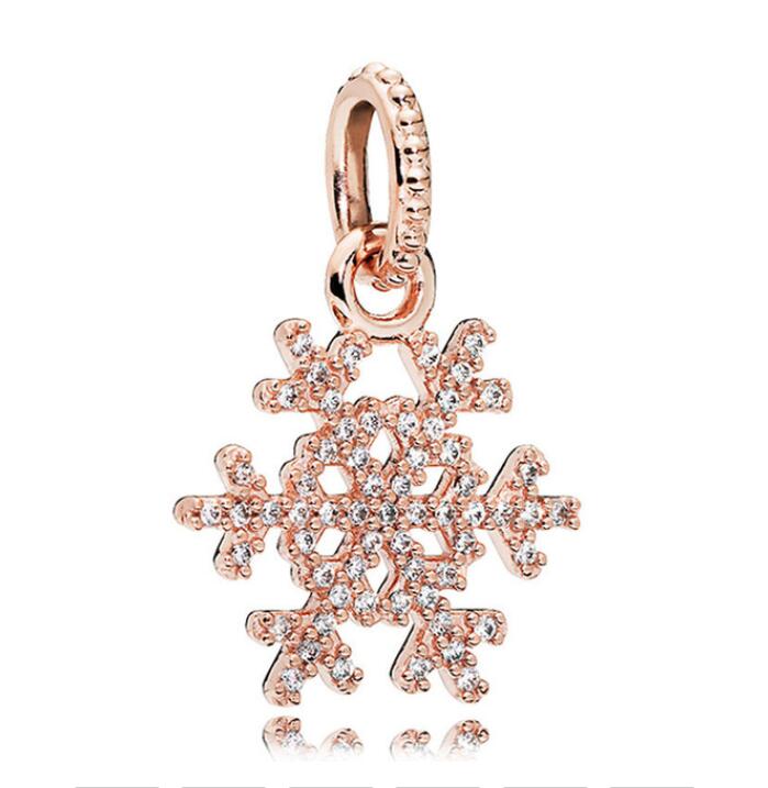 

S925 Sterling silver jewelry Diy lackets Beads Charm Fits pandora Bracelets For European rose gold Bracelet & Necklace