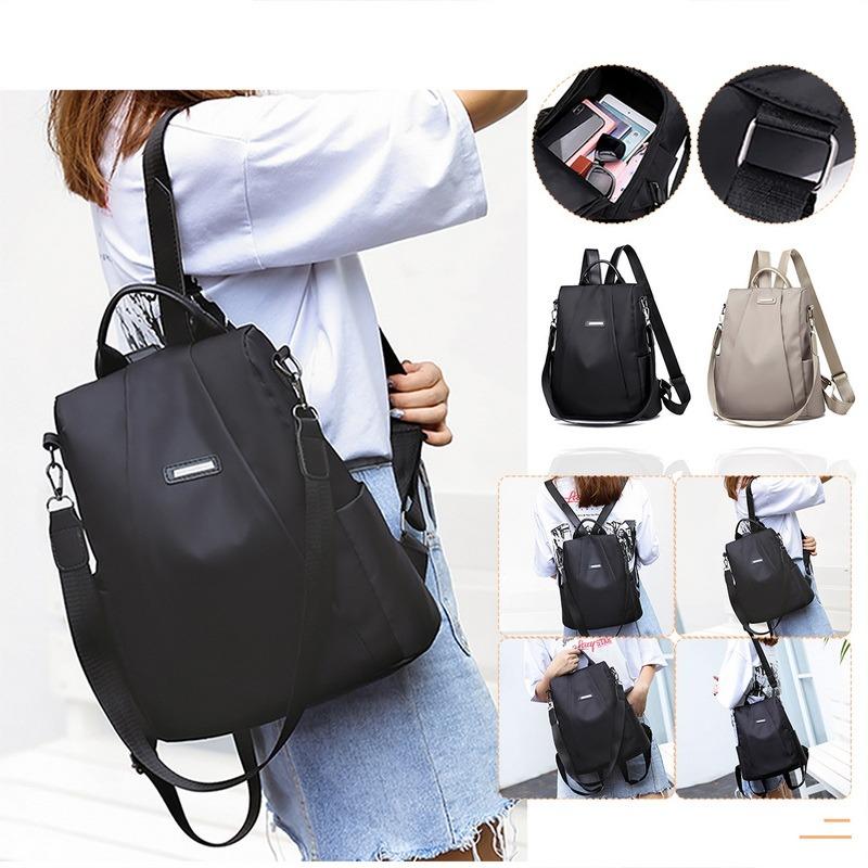 

Duffel Bags 2021 Women's Portable Anti-theft Travel Backpack Girls Casual Nylon Lager Capacity Shoulder Bag Schoolbag