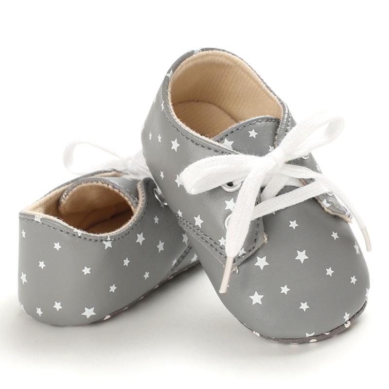 

First Walkers Baby Shoes Children Footwear Anti-Slip Prewalker Born Crib Star Print Sneaker Toddler