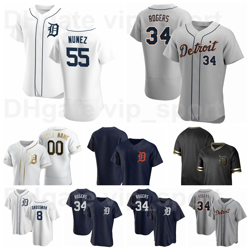 

Baseball 8 Robbie Grossman Jersey 34 Jake Rogers 85 Daniel Pinero 4 Greg Garcia 60 Akil Baddoo 55 Renato Nunez Man Woman Youth, Men flexbase