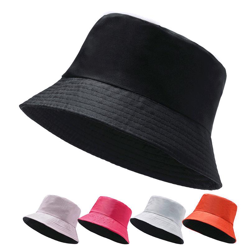 

Outdoor Hats Unisex Cotton Bucket Women Summer Sunscreen Hat Men Pure Color Sunbonnet Fedoras Fisherman Beach Cap, Ca079-c