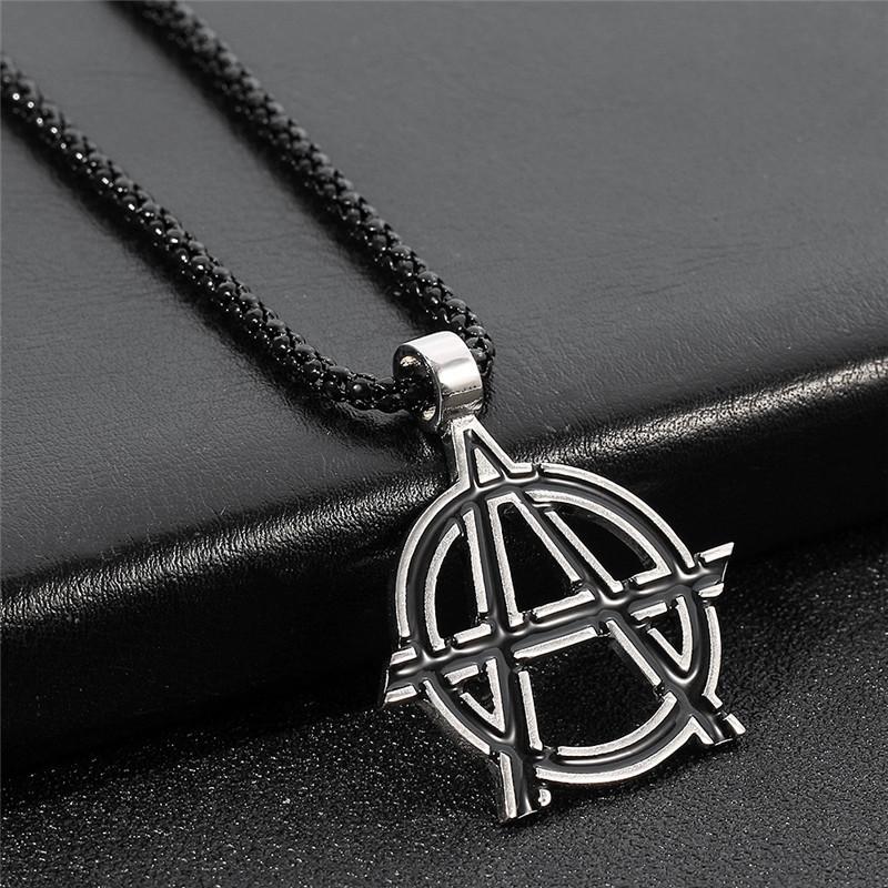 

Pendant Necklaces Vintage Symbol Black Color Mens Boys Necklace Wholesale Jewellery