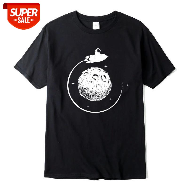 

Men high quality tshirt 100% cotton short sleeve Interesting space flight print Tshirt casual o-neckloose t-shirt men tee shirts #ID37, White;black