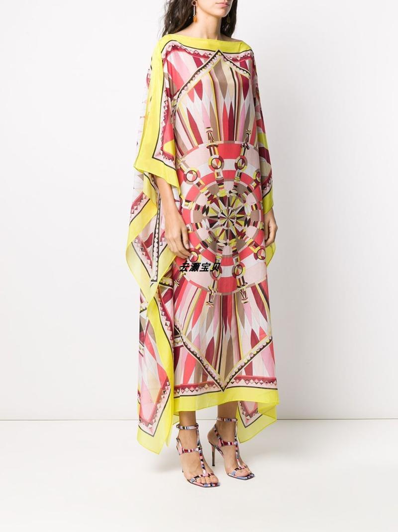 

Casual Dresses Style Women' Dress With Fertilizer And Loose Big Version Fashion Printing Stretch Knitted 2021 Summer, Light yellow