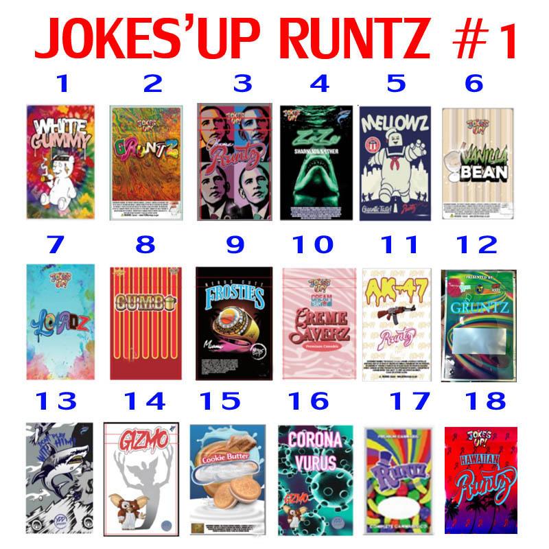 

SUNSET Runtz JOKES UP COOKIES BACKPACK BOYZ 3.5g 7g smell proof custom printed mylar bags 420 packaging zip bag package custom logo