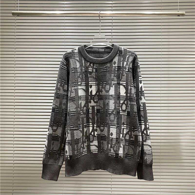 

European and American luxury designer high quality sweaters Mens with Womens autumn Winter Long Sleeve sweater Knitted sweatshirts S-XXL, Black