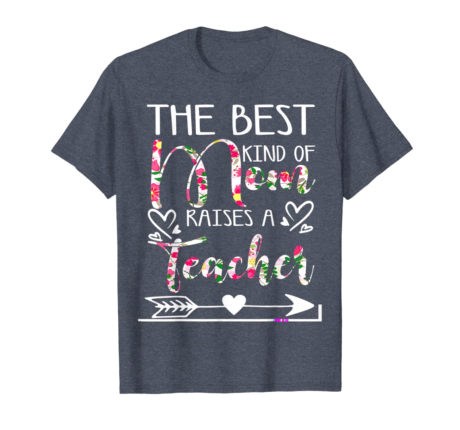 

the kind of mom raises a teacher flower gift t shirts, White;black