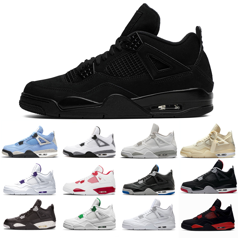 

2021 new basketball shoes 4s man White Oreo Cement University Red Blue Travis Sail Thunder Kim Black Cat Taupe Haze Pine Green Pure Money Neon Grey Bred purple trainers, Diy